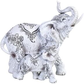 جورج إس. تشين يستورد SS-G-88051 الفيل التايلاندي الأسود مع تمثال صغير قابل للجمع مرتفع الجذع in Kuwait