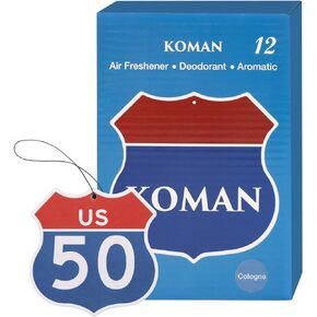 KOMAN Car Air Freshener,New Car Scent Air Fresheners,Hanging Paper Long Lasting Fragrance for Car,Home,Office, Venetian Scent (Pack of 12) in Kuwait
