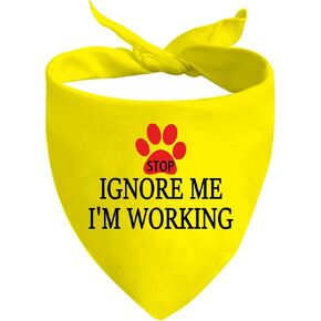 JXGZSO 1 Piece Dot Not Pet Working Dog/Do Not Distract/Ignore Me Working Dog Bandana (Ignore ME Work D) in Kuwait