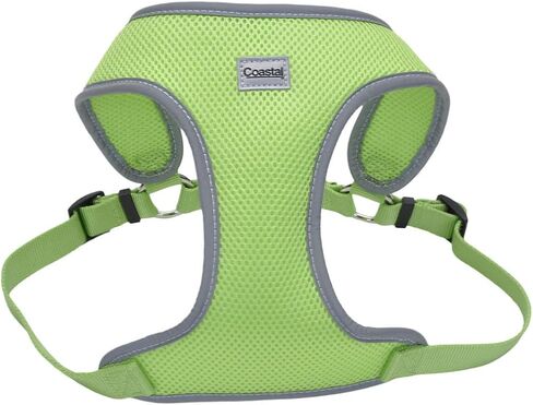 Coastal Pet Comfort Soft Reflective Wrap Adjustable Dog Harness - No-Pull Dog Harness for Small & Large Dogs - Lime - 1" x 28"–36" in Saudi Arabia
