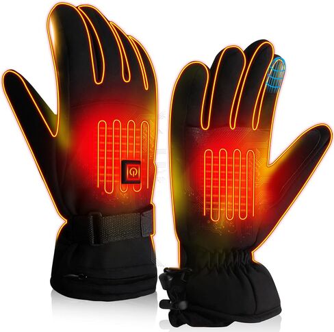 IFWATER Heated Gloves for Men Rechargeable Electric Battery Powered Heating Ski Gloves with 3 Levels Setting Touchscreen Waterproof Winter Thermal Gloves for Outdoor Indoor Gloves Hand Warmers in Saudi Arabia