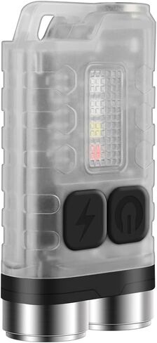BORUIT V3 Small Powerful EDC Flashlight with Red UV Blue Light -Super Bright 900LM Rechargeable Mini Pocket LED Keychain Flash Light - 10 Mode, USB-C, IP65 Waterproof, Magnet, Black in Saudi Arabia