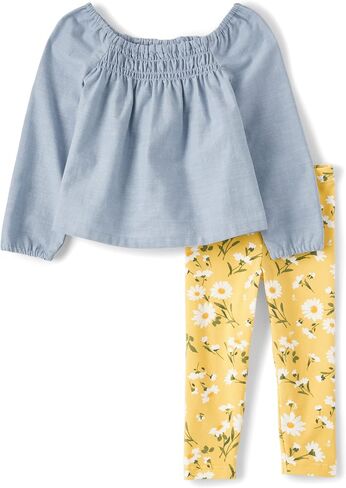 The Children's Place baby-girls And Toddler Girls Long Sleeve Top and Pants, 2 Pc Set in Saudi Arabia