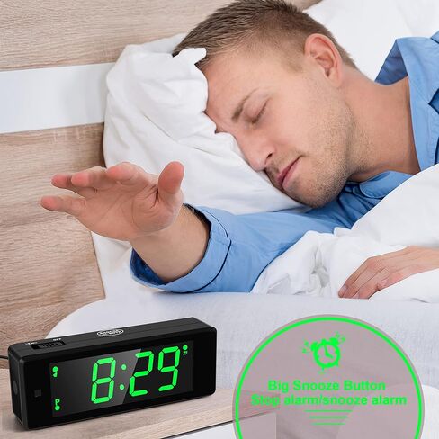 Digital Alarm Clock Battery Operated Night Visiable with Upgraded LED/LCD Time Display, Flashlight,Small Travel Clock for Bedroom Bedside (White Display) in Saudi Arabia