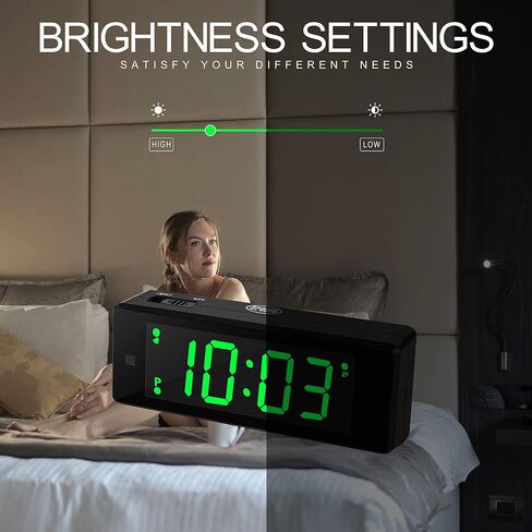 Digital Alarm Clock Battery Operated Night Visiable with Upgraded LED/LCD Time Display, Flashlight,Small Travel Clock for Bedroom Bedside (White Display) in Saudi Arabia