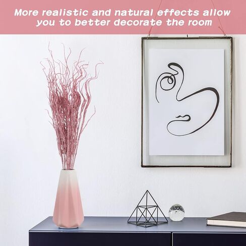 16 Pcs Artificial Curly Willow Branches Plants Decorative Brown Twig Stems Spray Tall for Vase DIY Crafts Wedding Floral Arrangement Home Decor(Black, Purple, Bronze, 30 Pcs) in Saudi Arabia