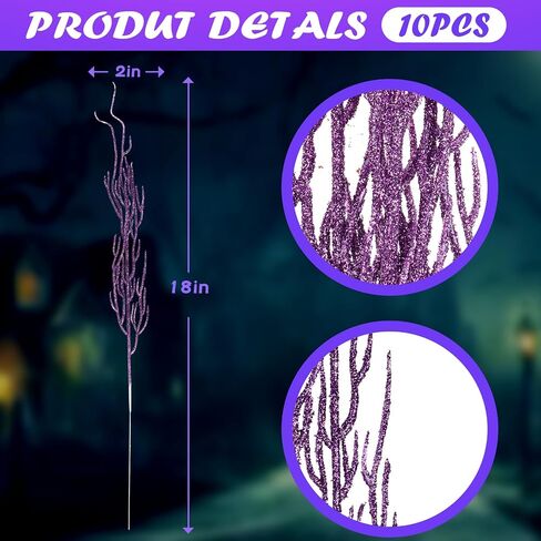 16 Pcs Artificial Curly Willow Branches Plants Decorative Brown Twig Stems Spray Tall for Vase DIY Crafts Wedding Floral Arrangement Home Decor(Black, Purple, Bronze, 30 Pcs) in Saudi Arabia