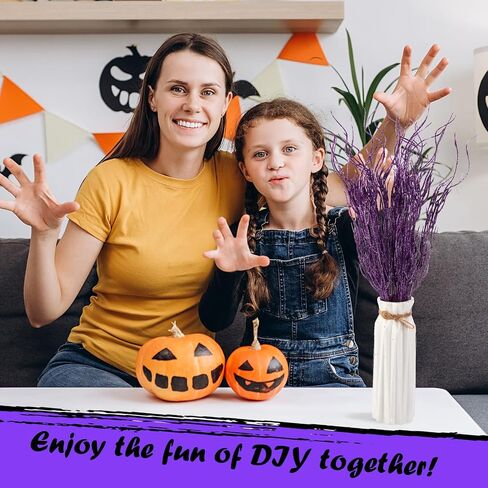 16 Pcs Artificial Curly Willow Branches Plants Decorative Brown Twig Stems Spray Tall for Vase DIY Crafts Wedding Floral Arrangement Home Decor(Black, Purple, Bronze, 30 Pcs) in Saudi Arabia
