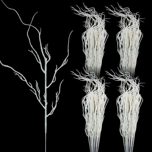 16 Pcs Artificial Curly Willow Branches Plants Decorative Brown Twig Stems Spray Tall for Vase DIY Crafts Wedding Floral Arrangement Home Decor(Black, Purple, Bronze, 30 Pcs) in Saudi Arabia