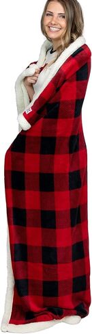 LazyOne Soft Polyester Sherpa Throw Blanket, Plaid and Animal Designs, One Size, Warm, Cozy (Bear Fair Isle) in Saudi Arabia