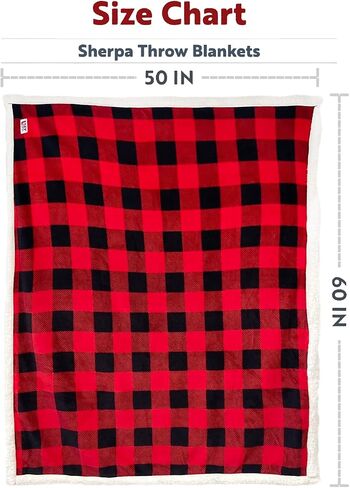 LazyOne Soft Polyester Sherpa Throw Blanket, Plaid and Animal Designs, One Size, Warm, Cozy (Bear Fair Isle) in Saudi Arabia