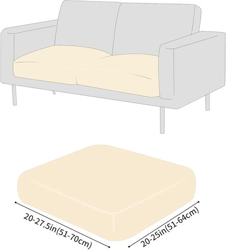 YISUN PU Leather Couch Cushion Sofa Cover, Waterproof Stretch Couch Cushion Slipcovers, Faux Leather Sofa Slipcovers Loveseat Couch Cushion Replacement Chair/Furniture Protector, 3 Pcs (Brown) in Kuwait