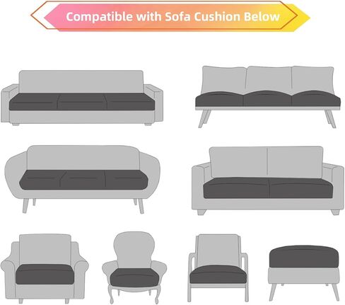 YISUN PU Leather Couch Cushion Sofa Cover, Waterproof Stretch Couch Cushion Slipcovers, Faux Leather Sofa Slipcovers Loveseat Couch Cushion Replacement Chair/Furniture Protector, 3 Pcs (Brown) in Kuwait