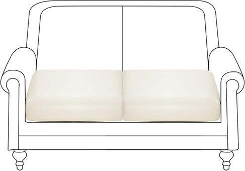 YISUN PU Leather Couch Cushion Sofa Cover, Waterproof Stretch Couch Cushion Slipcovers, Faux Leather Sofa Slipcovers Loveseat Couch Cushion Replacement Chair/Furniture Protector, 3 Pcs (Brown) in Kuwait