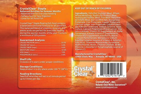 CrystalClear Staple Pond Fish Food for Koi & Goldfish, 2.2 Pound Bag in Saudi Arabia