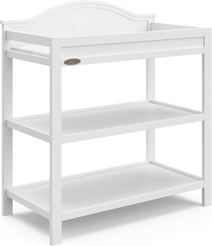 Graco Clara Changing Table (Espresso) - GREENGUARD Gold Ceritifed, Includes Bonus Water-Resistant Changing Table Pad with Safety Strap, 2 Open Shelves in Kuwait