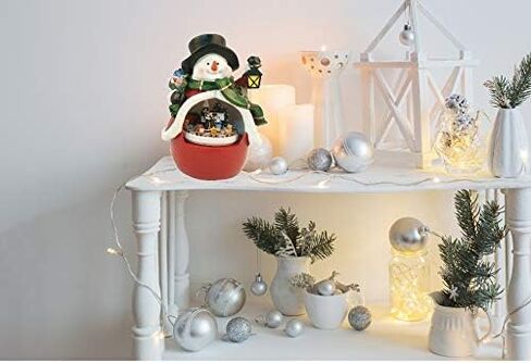 زينة لرجل الثلج بوليريسين مع قطار متحرك، ضوء ليد، موسيقية مع 8 ألحان للعب في الطاولة من البولي ريسين in Kuwait