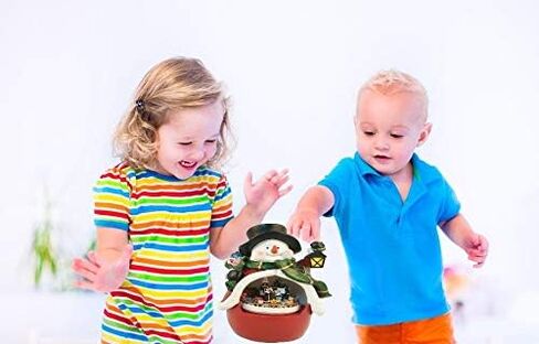 زينة لرجل الثلج بوليريسين مع قطار متحرك، ضوء ليد، موسيقية مع 8 ألحان للعب في الطاولة من البولي ريسين in Kuwait