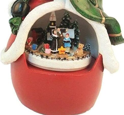 زينة لرجل الثلج بوليريسين مع قطار متحرك، ضوء ليد، موسيقية مع 8 ألحان للعب في الطاولة من البولي ريسين in Kuwait