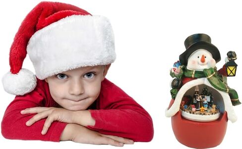 زينة لرجل الثلج بوليريسين مع قطار متحرك، ضوء ليد، موسيقية مع 8 ألحان للعب في الطاولة من البولي ريسين in Kuwait