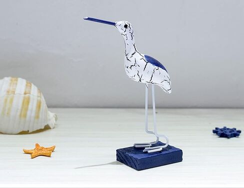 سي هوج بحري ساحلي الطيور التماثيل - لطيف خشبي عتيق عتيق زخرفة رومانسي الاسترخاء شاطئ البحر البحر موضوع يدوي سطح المكتب تمثال طائر البحر البحر - ديكور المنزل والمكتب والفندق (3 قطع) in Kuwait