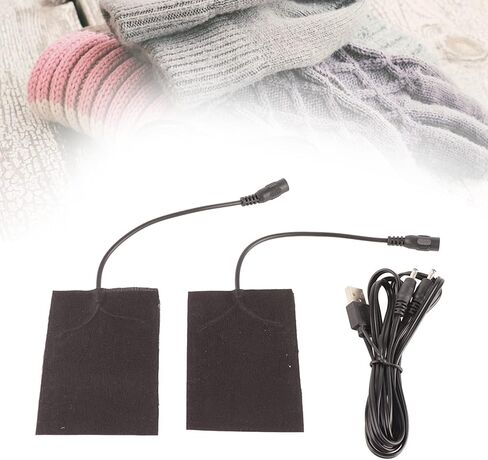 Electric Heating Pad, 2 in 1 5V 5A Carbon Fiber USB Rechargeable Heating Pad Electric Heater Hand Neck Warmer Body Heating Pad in Saudi Arabia