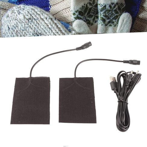 Electric Heating Pad, 2 in 1 5V 5A Carbon Fiber USB Rechargeable Heating Pad Electric Heater Hand Neck Warmer Body Heating Pad in Saudi Arabia