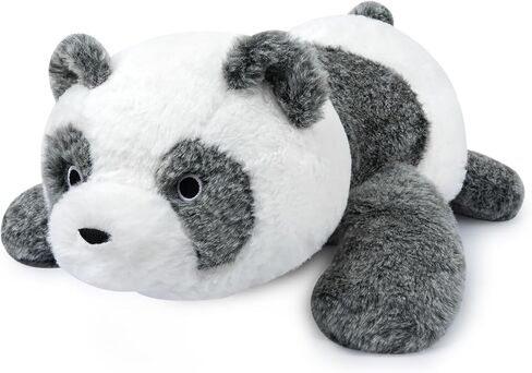prewplam الحيوان المحشو المرجح، 1.6 رطل 16 "الباندا المرجحة القطيفة، لينة الحيوان المحشو المرجح للقلق، kawaii الباندا الرمادية الحيوان المرجحة المعانقة وسادة هدية للأطفال والكبار in Kuwait