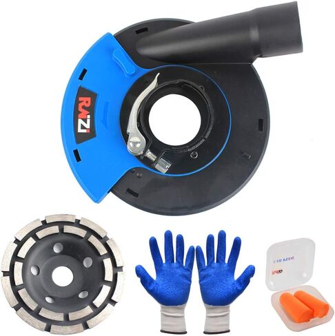 Raizi 5 inch Universal Surface Grinding Dust Shroud Hand Angle Grinder+5 inch Diamond Grinding Cup Wheel in Kuwait