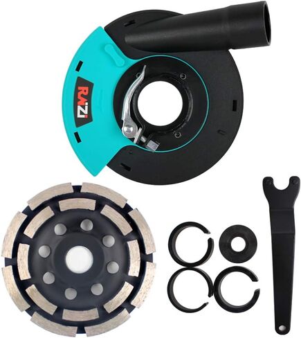 Raizi 5 inch Universal Surface Grinding Dust Shroud Hand Angle Grinder+5 inch Diamond Grinding Cup Wheel in Kuwait