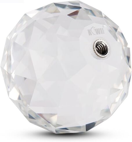 KIWIFOTOS K9 منشور كرة كريستال زجاجي شفاف بقطر 60 ملم مع خيط أنثوي 1/4 "-20 + جراب تخزين + قطعة قماش تنظيف من الألياف الدقيقة in Kuwait