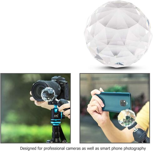 KIWIFOTOS K9 منشور كرة كريستال زجاجي شفاف بقطر 60 ملم مع خيط أنثوي 1/4 "-20 + جراب تخزين + قطعة قماش تنظيف من الألياف الدقيقة in Kuwait