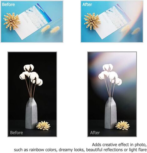 KIWIFOTOS K9 منشور كرة كريستال زجاجي شفاف بقطر 60 ملم مع خيط أنثوي 1/4 "-20 + جراب تخزين + قطعة قماش تنظيف من الألياف الدقيقة in Kuwait