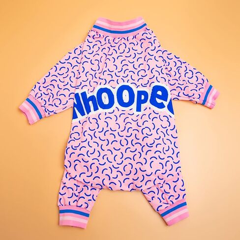 LovinPet Pets Pajamas, UV Protection, Post Operative Protection Dog Apparel, Comfy 4 Legged Coverage Dog Jumpsuit, Stretchable V Neck Letter Purple Flower Prints Jumpsuit for Large Dogs in Saudi Arabia