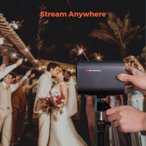 كاميرا البث المباشر اللاسلكية NearStream بدقة 2K، كاميرا StreamCam مع 8 ميكروفونات مدمجة لتقليل الضوضاء، تكبير بصري 10x، بطارية 8 ساعات، كاميرا ويب للبث عبر YouTube/Twitch/Facebook/Rtmp، والتحكم في التطبيق in Kuwait