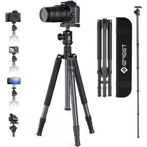 حامل ثلاثي للكاميرا مقاس 63 بوصة من EMEET، حوامل ثلاثية وأحادية الأرجل من الألومنيوم قابلة للطي، حامل ثلاثي القوائم للسفر عالي التحمل، حامل ثلاثي احترافي من الألومنيوم برأس كروي 360 درجة مع حقيبة حمل، حامل ثلاثي للكاميرا/كاميرا الويب/المنظار/الليزر in Kuwait