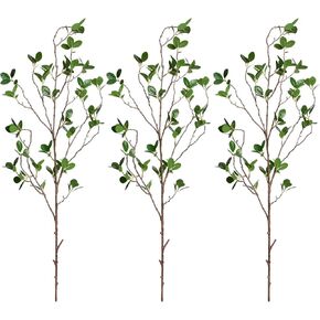 مارتين مول 2 قطعة من فروع اللبخ الاصطناعي، 44 بوصة فروع خضراء للمزهرية، فروع الأوكالبتوس الحريرية الصناعية وسيقان غصين شجرة اللبخ للمنزل والمكتب وديكور المأدبة in Kuwait