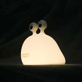 EMVANV Cute Slug Kids Night Light, Nursery Squishy Lamp, Cute Animal Soft Nightlight with Touch Sensor Bedroom Decorations for Baby Child Soft Silicone Lamp Gift (White) in Kuwait