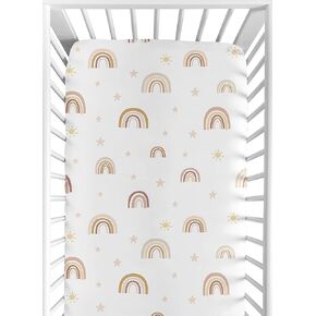 مجموعة ملاءات سرير أطفال من Sweet Jojo Designs Boho Rainbow Girl Baby مجموعة ملاءات سرير للأطفال الرضع حديثي الولادة وغرفة نوم الأطفال الصغار مرتبة قياسية قطعتين وردي أحمر الخدود وأصفر تان بوهيمي حديث محايد عتيق ذهبي بنفسجي رمادي داكن in Kuwait
