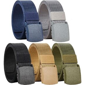 حزمة من 5 حزام شبكي نايلون مشبك بلاستيكي 1.5 بوصة شريط تكتيكي كاجوال للعمل والرياضة الترفيهية in Kuwait