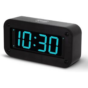 Digital Clock Battery Operated - LED Display Alarm Clock for Bedroom, Includes DC Cable, Adjustable Brightness, Snooze, 12/24Hr in Kuwait
