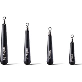 nako. 97% Density Tungsten Free Rig Drop Shot Weights | 10 Pack | Round Eye Free Rig Sinkers