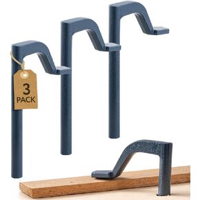 [3 Pack] Hold Fast Bench Dog Hole 8 Inch Wood Clamps - Steel Clamps for Woodworking Tools with 3.5" Reach - Woodworking Clamps for ¾" Bench Dog Holes - Clamps Heavy Duty Design - Work Bench Clamp in Saudi Arabia