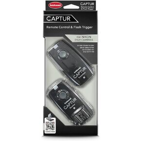Hahnel HL -CAPTUR N Captur Remote Camera/Flash Trigger, Transmitter/Receiver for Nikon, Black in Kuwait