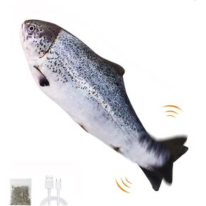 yudansi تتحرك لعبة القط الأسماك، لعبة السمك كيكر القط الكهربائية المتخبط، لعبة النعناع البري الأسماك المرنة، واقعية أفخم الكهربائية تهز الأسماك القطط الداخلية اللعب محاكاة لعبة مضغ مضحكة تفاعلية للقطط (السلمون) in Kuwait