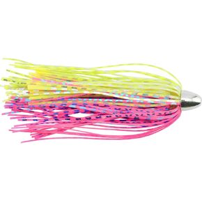 C&H, King Buster Lure, Style KB, HotPink/Chartreuse/SilvBlue Skirt, 1/8 oz (3.5 g) Head, 2.5 in (6.35 cm), 3 pc in Kuwait