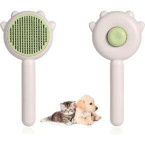 Magic Pet Comb, Pet Hair Cleaner Brush Self Cleaning Cat Brush Cat Shedding Brush Cat Massage Grooming Brush for Long Haired Cats Dogs Pet (green) in Saudi Arabia