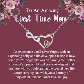 MYOSPARK Mommy To Be Gift New Mom Necklace First Time Mom Message Card Jewelry Baby Announcement Jewelry Gift in Kuwait