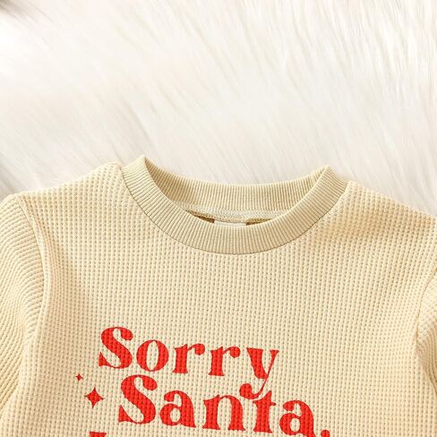 Ursobutegl My First Christmas Outfit طفلة صبي رسالة فقاعة رومبير المتضخم نيسيي البلوز الخريف الشتاء الملابس in Kuwait