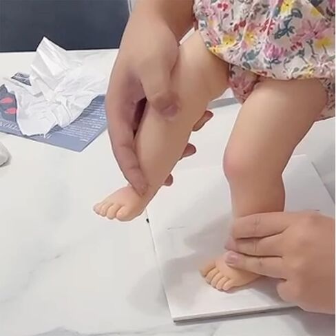 طقم يد وبصمة قدم الطفل من LISJIAOS، طقم بصمة يد الطفل، بحث في سجل الطفل، هدية طفل رضيع، هدية طفلة، مجموعة تذكارية لبصمة يد الطفل، هدايا استحمام جديدة للأولاد، هدايا للأم الجديدة- in Kuwait